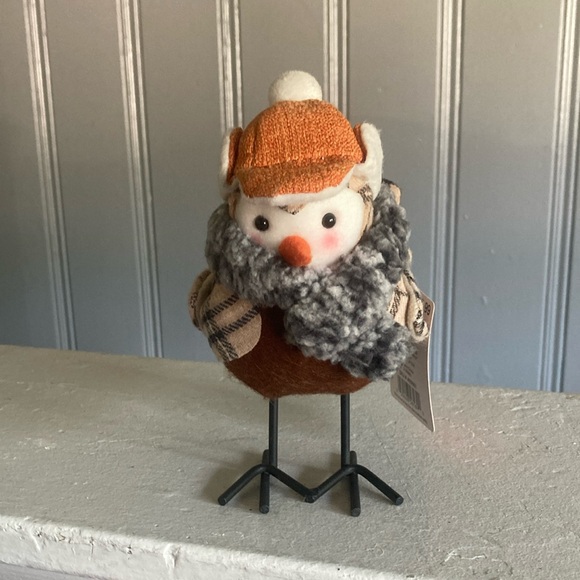 NWT Precious Chubby Fall Sweater Weather Decoration Bird w/ Metal Feet 🍁 - Picture 14 of 17